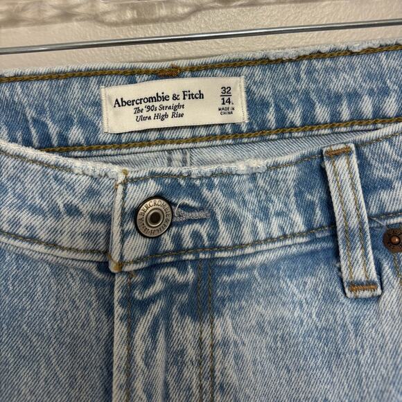 Abercrombie The 90s Straight Ultra High Rise Jean - Size 32/14 Long - Picture 3 of 5
